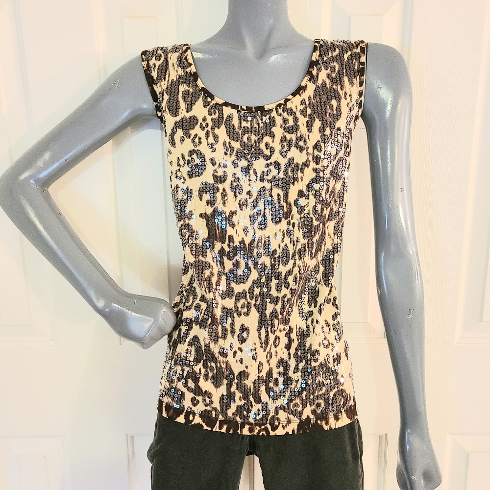 Joan Rivers Tank Sequin Sz S